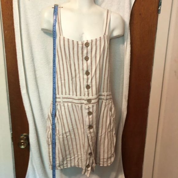 Garage bib dress button down size M